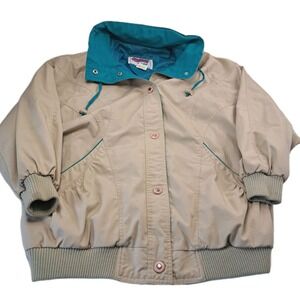 Vtg Inovations by Izzi Tan Bomber Jacket Mens M 90s Retro